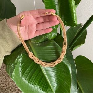 Swarovski Stardust Braided Necklace Gold Like New